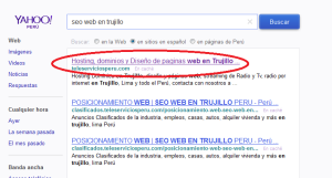 posicioamiento web yahoo